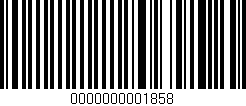 Código de barras (EAN, GTIN, SKU, ISBN): '0000000001858'