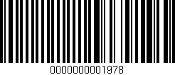 Código de barras (EAN, GTIN, SKU, ISBN): '0000000001978'