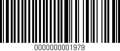 Código de barras (EAN, GTIN, SKU, ISBN): '0000000001979'
