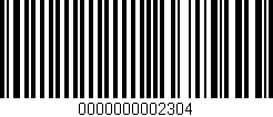 Código de barras (EAN, GTIN, SKU, ISBN): '0000000002304'