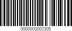 Código de barras (EAN, GTIN, SKU, ISBN): '0000000002305'