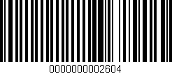 Código de barras (EAN, GTIN, SKU, ISBN): '0000000002604'