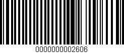 Código de barras (EAN, GTIN, SKU, ISBN): '0000000002606'