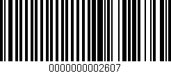 Código de barras (EAN, GTIN, SKU, ISBN): '0000000002607'
