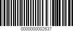 Código de barras (EAN, GTIN, SKU, ISBN): '0000000002637'