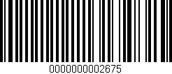 Código de barras (EAN, GTIN, SKU, ISBN): '0000000002675'