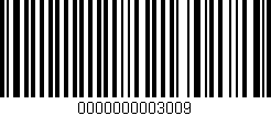 Código de barras (EAN, GTIN, SKU, ISBN): '0000000003009'