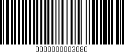 Código de barras (EAN, GTIN, SKU, ISBN): '0000000003080'