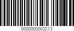 Código de barras (EAN, GTIN, SKU, ISBN): '0000000003213'