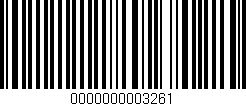 Código de barras (EAN, GTIN, SKU, ISBN): '0000000003261'
