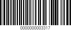 Código de barras (EAN, GTIN, SKU, ISBN): '0000000003317'