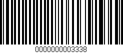 Código de barras (EAN, GTIN, SKU, ISBN): '0000000003338'