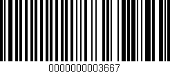 Código de barras (EAN, GTIN, SKU, ISBN): '0000000003667'