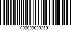 Código de barras (EAN, GTIN, SKU, ISBN): '0000000003681'