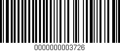 Código de barras (EAN, GTIN, SKU, ISBN): '0000000003726'