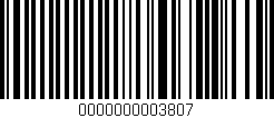 Código de barras (EAN, GTIN, SKU, ISBN): '0000000003807'