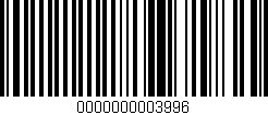 Código de barras (EAN, GTIN, SKU, ISBN): '0000000003996'