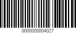Código de barras (EAN, GTIN, SKU, ISBN): '0000000004027'