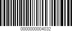 Código de barras (EAN, GTIN, SKU, ISBN): '0000000004032'