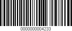 Código de barras (EAN, GTIN, SKU, ISBN): '0000000004233'