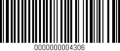 Código de barras (EAN, GTIN, SKU, ISBN): '0000000004306'