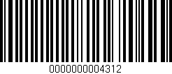 Código de barras (EAN, GTIN, SKU, ISBN): '0000000004312'