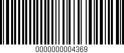 Código de barras (EAN, GTIN, SKU, ISBN): '0000000004369'