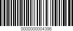 Código de barras (EAN, GTIN, SKU, ISBN): '0000000004396'