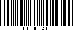 Código de barras (EAN, GTIN, SKU, ISBN): '0000000004399'