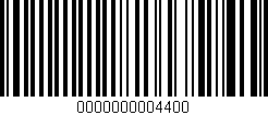 Código de barras (EAN, GTIN, SKU, ISBN): '0000000004400'