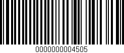 Código de barras (EAN, GTIN, SKU, ISBN): '0000000004505'