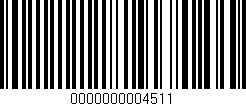 Código de barras (EAN, GTIN, SKU, ISBN): '0000000004511'
