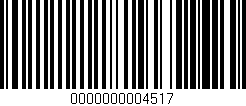 Código de barras (EAN, GTIN, SKU, ISBN): '0000000004517'
