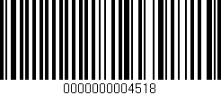 Código de barras (EAN, GTIN, SKU, ISBN): '0000000004518'