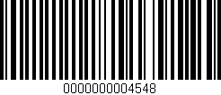 Código de barras (EAN, GTIN, SKU, ISBN): '0000000004548'