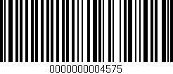 Código de barras (EAN, GTIN, SKU, ISBN): '0000000004575'