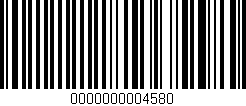 Código de barras (EAN, GTIN, SKU, ISBN): '0000000004580'