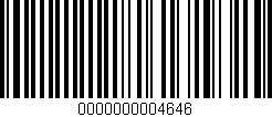 Código de barras (EAN, GTIN, SKU, ISBN): '0000000004646'