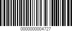 Código de barras (EAN, GTIN, SKU, ISBN): '0000000004727'