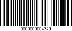 Código de barras (EAN, GTIN, SKU, ISBN): '0000000004740'