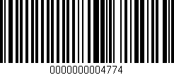 Código de barras (EAN, GTIN, SKU, ISBN): '0000000004774'