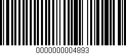 Código de barras (EAN, GTIN, SKU, ISBN): '0000000004893'