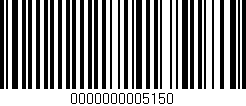 Código de barras (EAN, GTIN, SKU, ISBN): '0000000005150'
