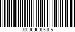 Código de barras (EAN, GTIN, SKU, ISBN): '0000000005305'