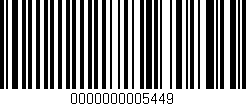 Código de barras (EAN, GTIN, SKU, ISBN): '0000000005449'