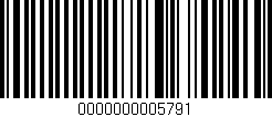 Código de barras (EAN, GTIN, SKU, ISBN): '0000000005791'