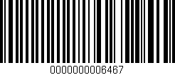 Código de barras (EAN, GTIN, SKU, ISBN): '0000000006467'