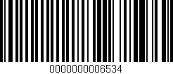 Código de barras (EAN, GTIN, SKU, ISBN): '0000000006534'