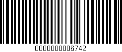 Código de barras (EAN, GTIN, SKU, ISBN): '0000000006742'