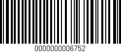 Código de barras (EAN, GTIN, SKU, ISBN): '0000000006752'